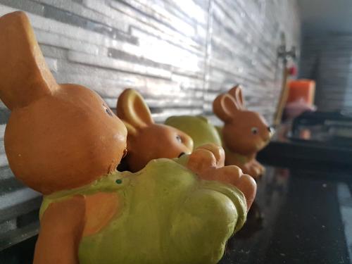 a group of toy animals sitting on a counter at Dar Doudi in Sousse