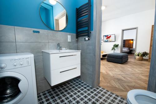 Apartament INSIDE - centrum Bielsko-Biała tesisinde bir banyo