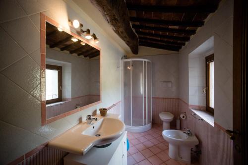 A bathroom at Tenuta Montemassi Podere Montauzzo