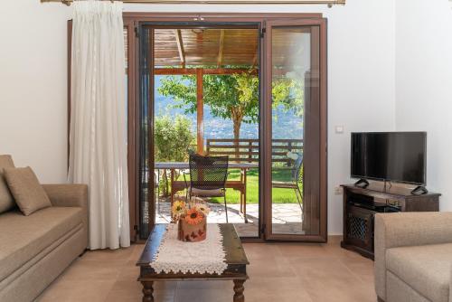 Ruang duduk di Melissi Villa