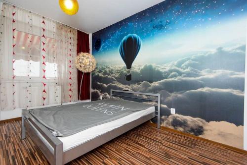 Ένα ή περισσότερα κρεβάτια σε δωμάτιο στο Relaxing Spa Apartment