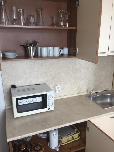 A kitchen or kitchenette at Hotel Oasis - Beach Access