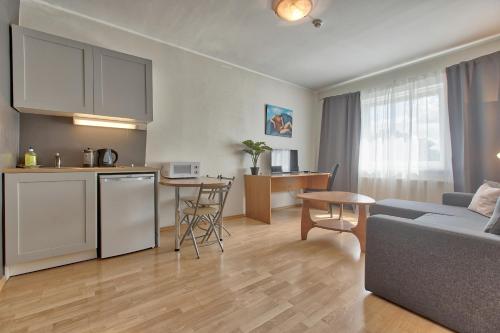 Kuchyň nebo kuchyňský kout v ubytování Daily Apartments - Tatari street