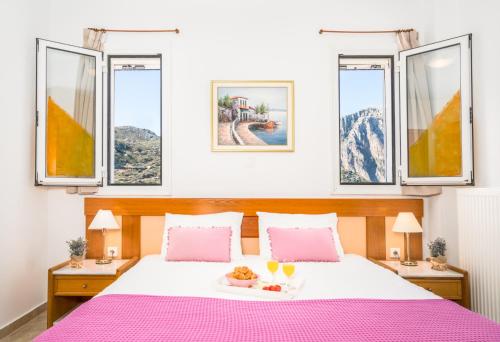 Postelja oz. postelje v sobi nastanitve Villa Frati Gorge