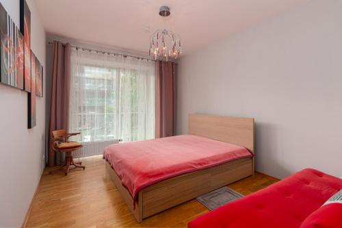 Llit o llits en una habitació de Amber apartment