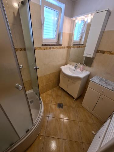 Koupelna v ubytování Apartment Čutul