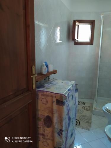 オリアストロ・チレントにあるCasa Cilento - Appartamento per locazione turisticaのバスルーム(トイレ、ボックス付)