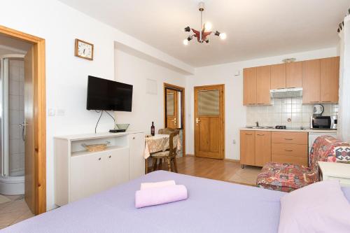 Dapur atau dapur kecil di Apartment Stefano
