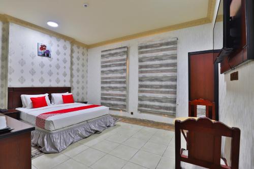 Giường trong phòng chung tại فندق الريان