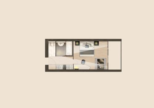 a drawing of a floor plan of a house at Seiblishof Superior Hotel Ischgl in Ischgl
