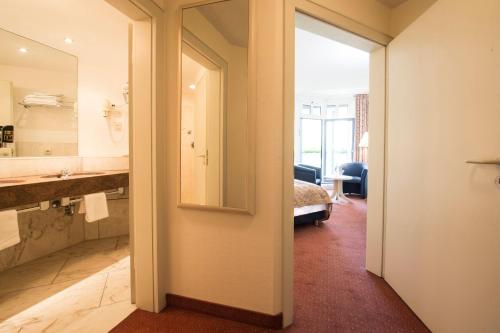 Koupelna v ubytování Hotel Traube Rüdesheim
