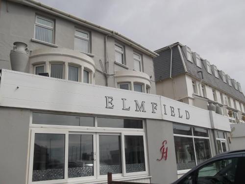 a building with a sign on the front of a building at Elmfield in Blackpool