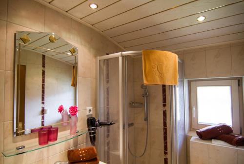 Kylpyhuone majoituspaikassa Haus Niederegger