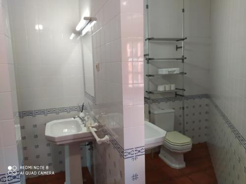 Koupelna v ubytování Casa de Panque