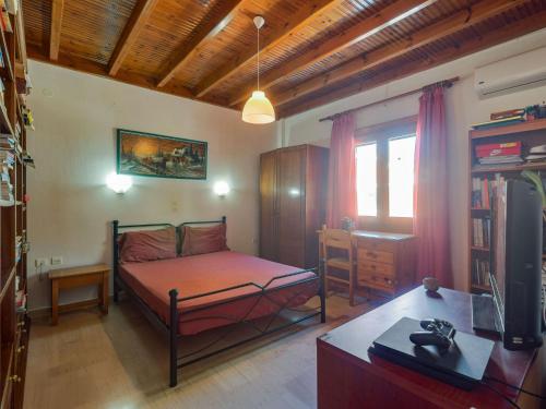 Postel nebo postele na pokoji v ubytování Simplistic Villa in Korfu near Seabeach