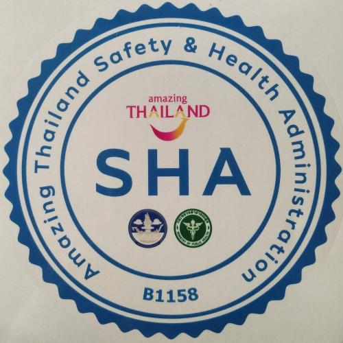 a sign for the emergency safety and healing hal island sha at Viangluang Resort in Chiang Mai