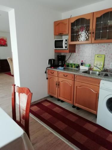 Η κουζίνα ή μικρή κουζίνα στο Frosch Haus Ferienwohnungen