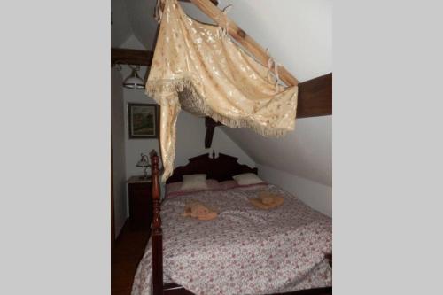 Postel nebo postele na pokoji v ubytování Zámeček Zdíky - Knížecí apartmán