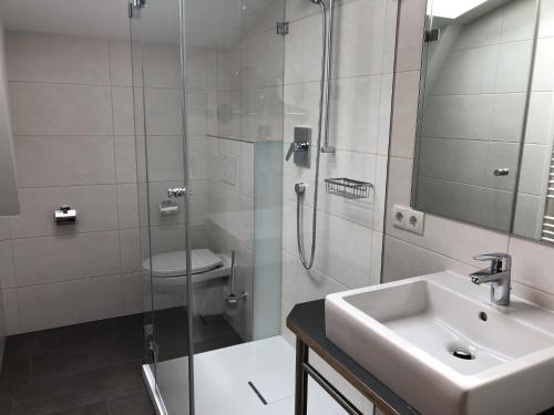 Kúpeľňa v ubytovaní Landhaus Scherl