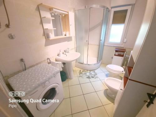 Koupelna v ubytování Apartman Samblic