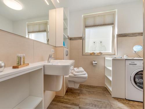 Koupelna v ubytování Meerliebe