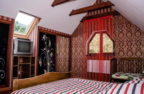 Posteľ alebo postele v izbe v ubytovaní Файна Хижа