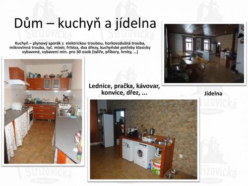 PěnčínにあるUbytování na statku - Střížovice č.p. 11のキッチン・リビングルームのコラージュ