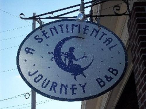 a sign for aunidentified country club on a building at A Sentimental Journey in Gettysburg