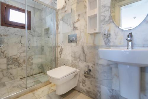 Koupelna v ubytování Mosso Boutique Hotel
