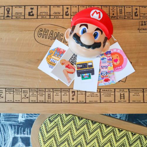 a mario calendar with a mario character on it at Mama Shelter Luxembourg in Luxembourg