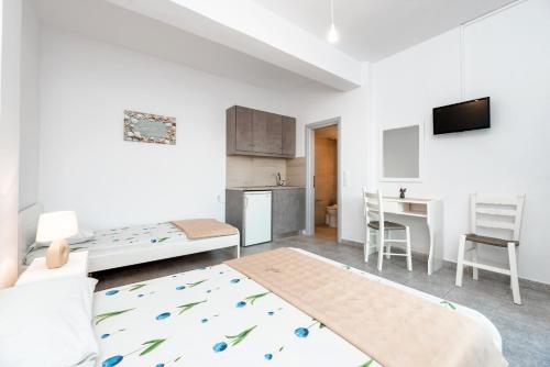 Kuchyň nebo kuchyňský kout v ubytování Panorama Rooms