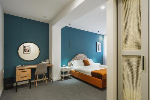 Krevet ili kreveti u jedinici u okviru objekta Hotel Bohemian Garni - Skadarlija