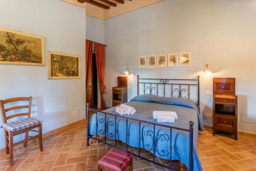 Katil atau katil-katil dalam bilik di Agriturismo Vergelle