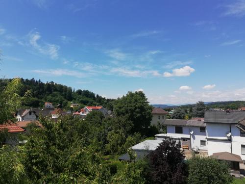 a view of a town with trees and houses at Klagenfurt`s Loft in Klagenfurt