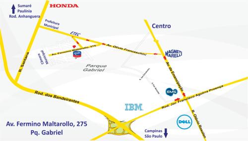 a map of the city of toronto neighbourhood at Druds Hotel Hortolândia in Hortolândia