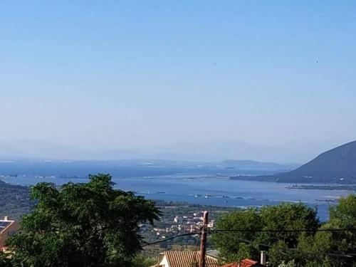 a view of a city and a body of water at Lefkada Villas Panoramic in Katouna