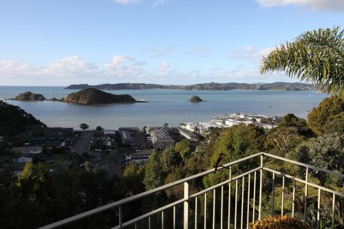 a view of a city and a body of water at Allegra House in Paihia