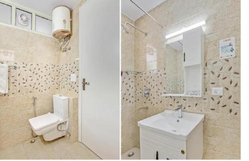 NUAB House - Near Fortis, MAX, MEDANTA, Paras Hospitals and HUDA Metroにあるバスルーム