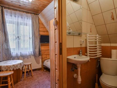 Kúpeľňa v ubytovaní Pokoje Gościnne Jaworowy