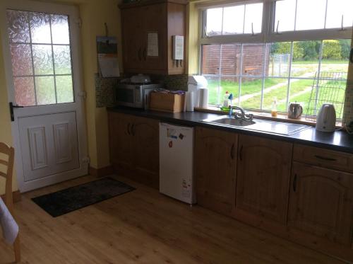 a kitchen with a sink and a counter top at Rathgillen Mews in Nobber