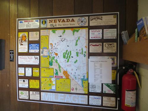 a map of nypaa on a wall at Alamo Inn in Alamo