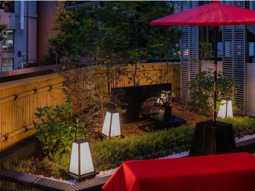 Jardín al aire libre en Tosei Hotel Cocone Asakusa Kuramae