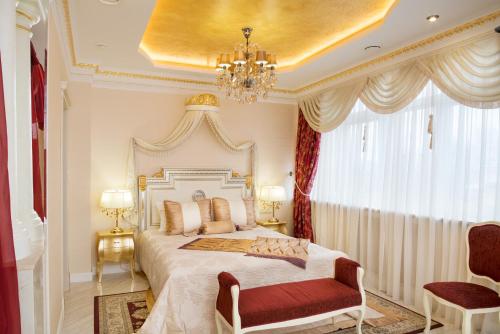 Cama o camas de una habitación en Hotel Volga
