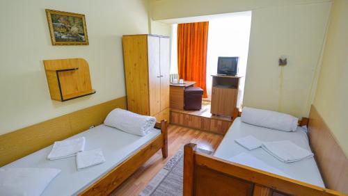 TV a/nebo společenská místnost v ubytování Hotel Decebal Bistrita