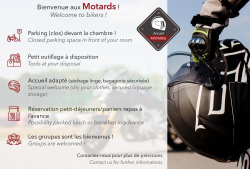 a flyer for a motorcycle helmet rental program at Première Classe Lyon Sud - A7 in Irigny