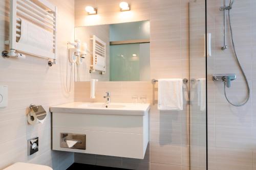 Koupelna v ubytování Hotel Metropol