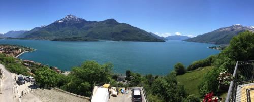 a view of a lake with mountains in the background at Casa Ninou in Domaso