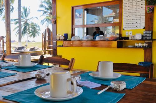 Reštaurácia alebo iné gastronomické zariadenie v ubytovaní Pousada Ventos do Guajiru-Casa de Kitesurfistas