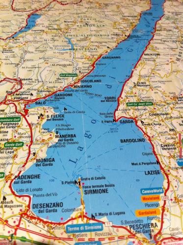 a map of the mediterraneaniterraneaniterraneaniterraneaniterraneaniterraneaniterranean sea at Hotel Grifone in Sirmione