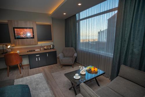 Et sittehjørne på Nova Suite Residence